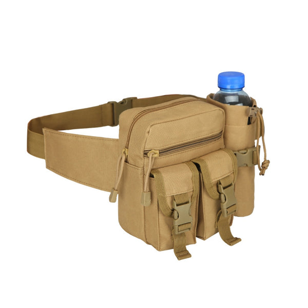 Camouflage Tactical Kettle Waist Bag Sports Water Bottle Pocket