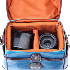 Retro Color PU DSLR Camera Waterproof Photography Handbag Shoulder Bag