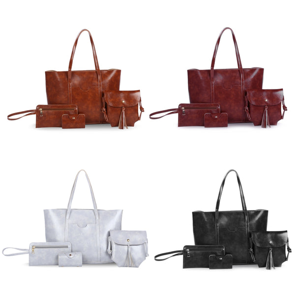 4pcs Women Tote Handbag Bag